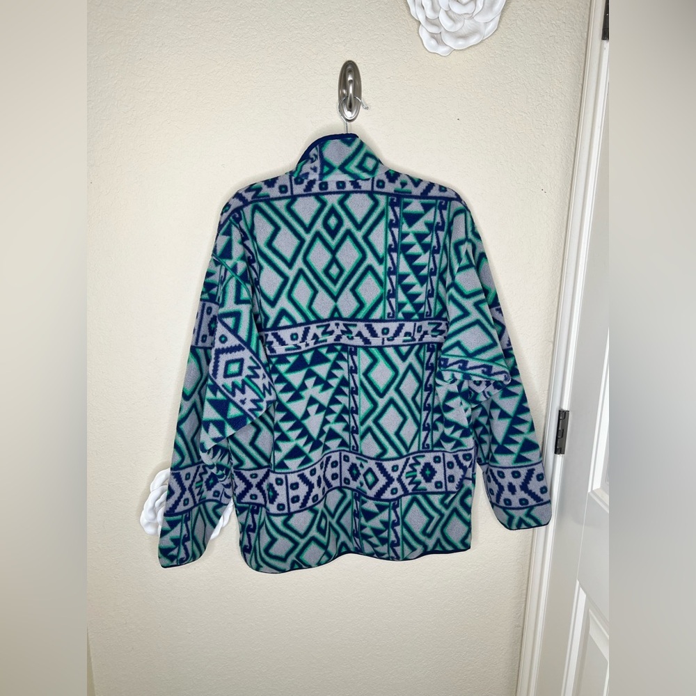Patagonia Synchilla Snap-T Fleece Pullover Rare Montana Siete Aztec Men’s Large - Picture 13 of 16
